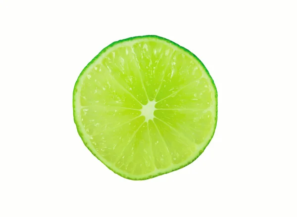 Slice of fresh lime isolated — Stock Photo, Image