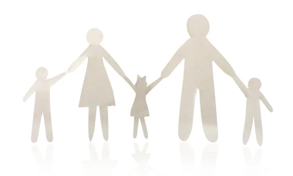 Paper family isolated — Stock Photo, Image