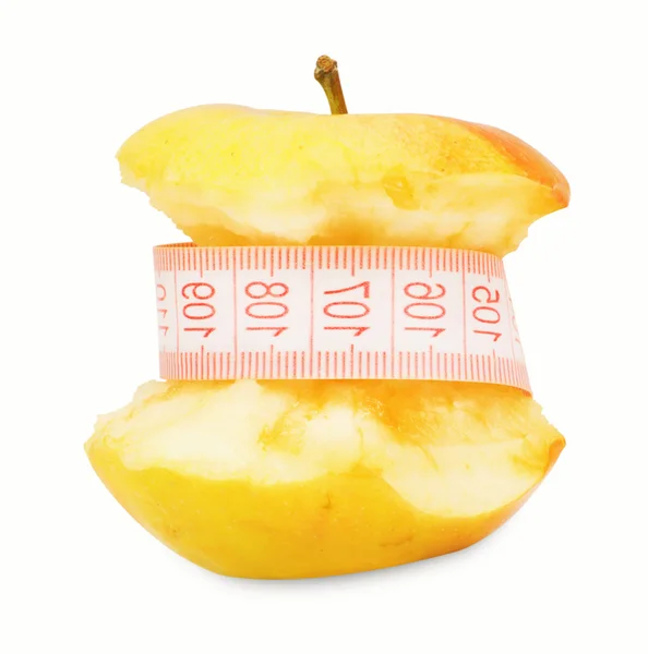 Jabłko z pomiarem — Zdjęcie stockowe