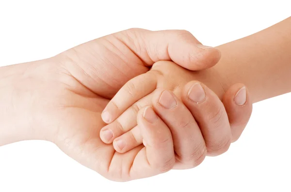 Mother holding child's hand — Stock Photo, Image