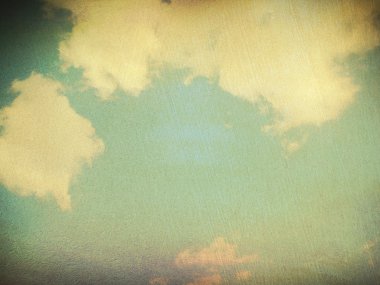 retro bulutlu gökyüzü