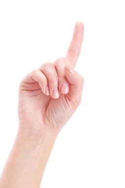 El ile işaret parmağı izole