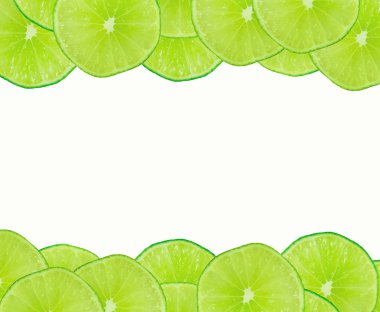 Arka plan yeşil narenciye dilimleri