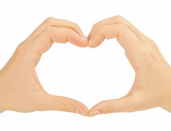 Hands forming a heart — Stockfoto