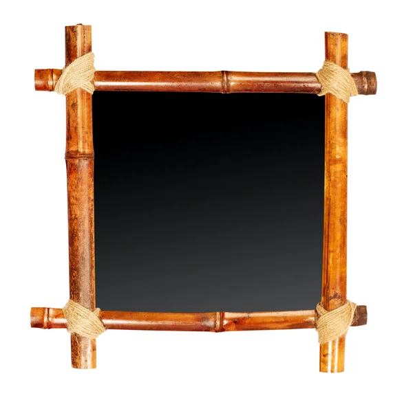 Bamboo frame on white — Stock Photo, Image