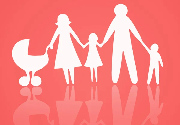 Closeup of paper family — Stock Photo, Image