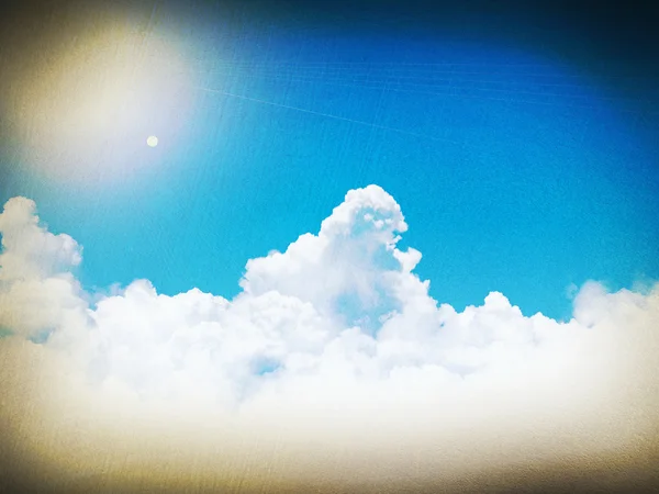 Ombre bleue avec nuages — Photo