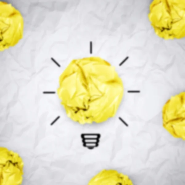 Light bulb crumpled paper as creative concept — Stock Photo, Image