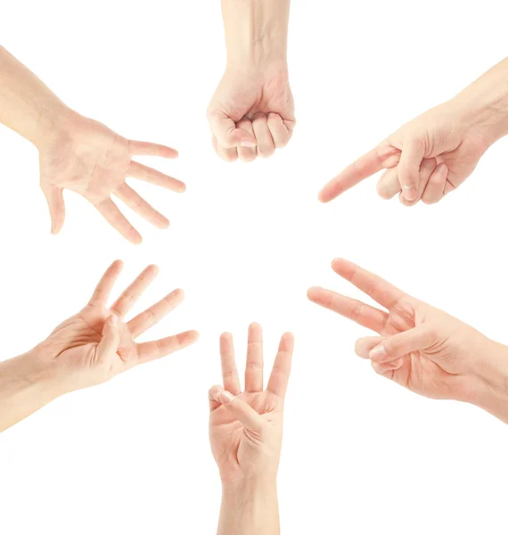 Counting man hands — Stock Photo, Image