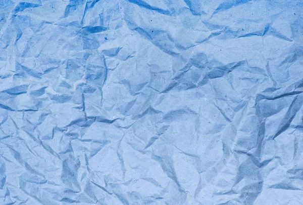 Blå skrynkligt papper — Stockfoto