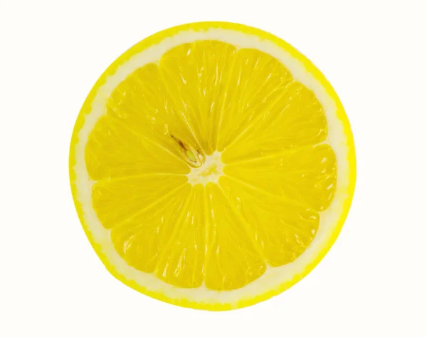 Zitronenscheibe isoliert — Stockfoto