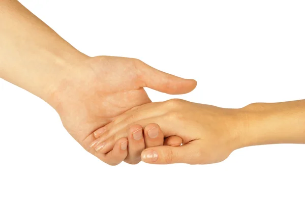 Пожать руки двум людям — стоковое фото