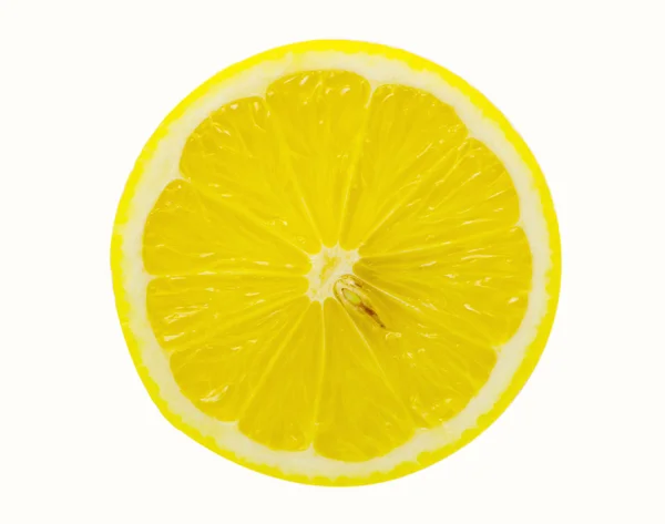 Plátek citronu, samostatný — Stock fotografie