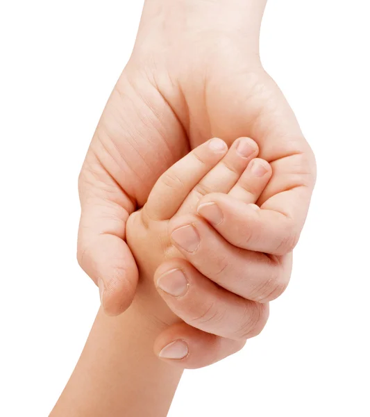 Mother holding child's hand — Stock Photo, Image