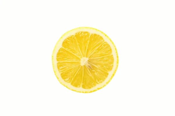 Rebanada de limón fresco aislado —  Fotos de Stock