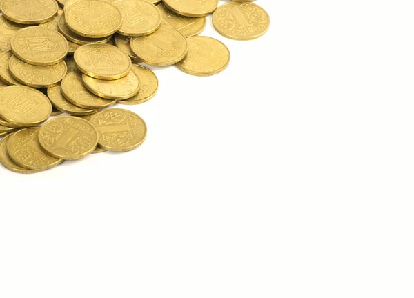 Golden coins isolated — Stock Photo, Image