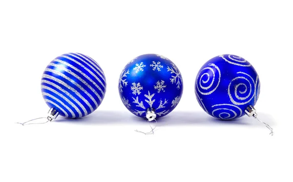 Blauwe kerstballen — Stockfoto