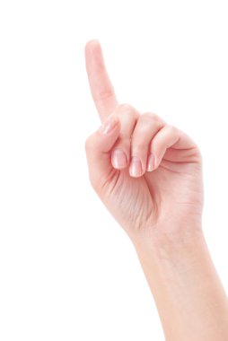 İşaret parmağıyla.