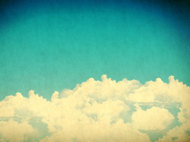 retro bulutlu gökyüzü