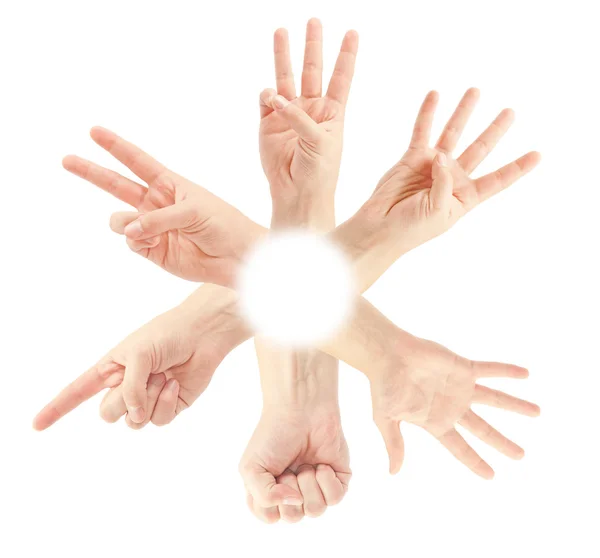 Counting man hands — Stock Photo, Image