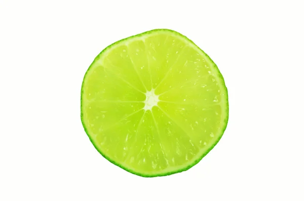 Slice of fresh lime isolated — Stock Photo, Image