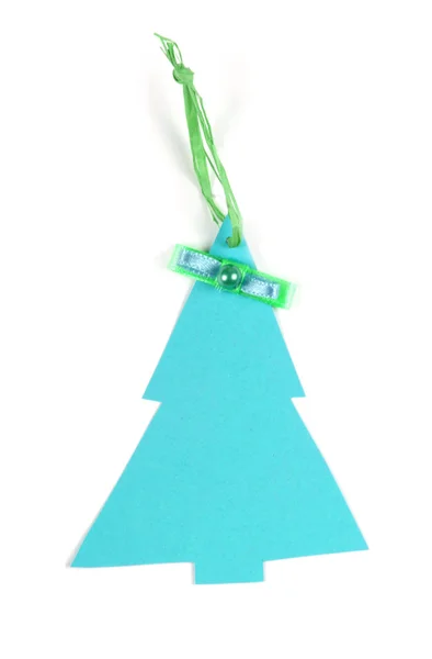 Etiqueta da árvore de Natal — Fotografia de Stock