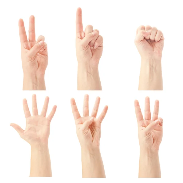 Counting man hands — Stock Photo, Image