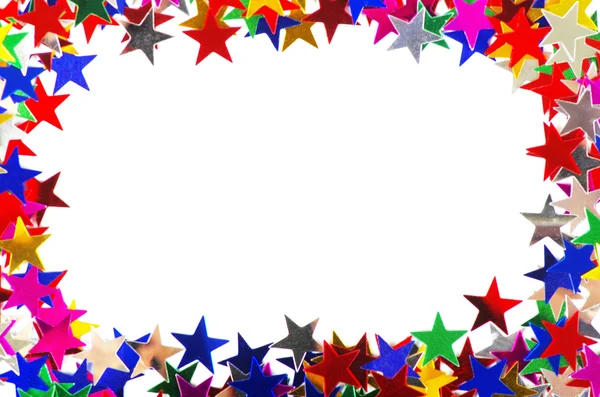 Colored stars frame — Stock Photo, Image