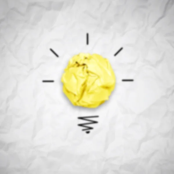 Light bulb crumpled paper as creative concept — Stock Photo, Image