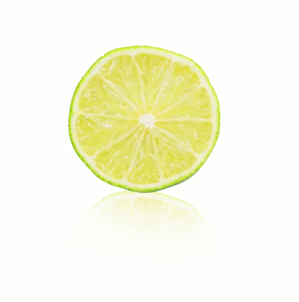 İzole limon dilim — Stok fotoğraf