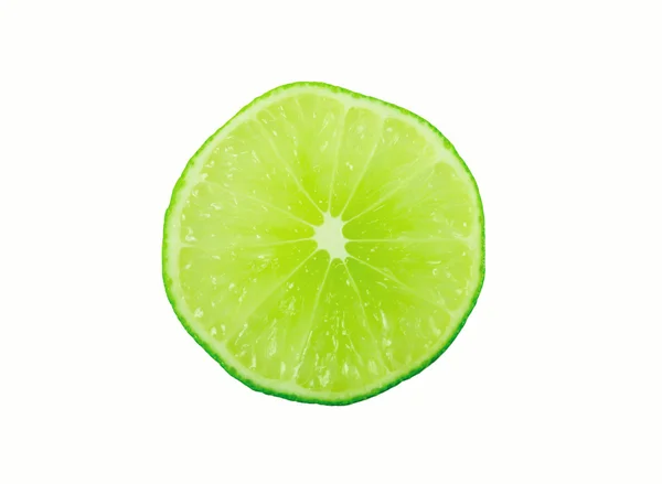 Slice of fresh lime isolated — Stock Photo, Image