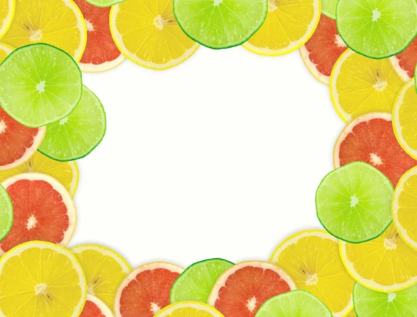 Bakgrund av citrusskivor — Stockfoto