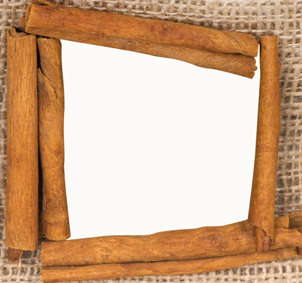Cinnamon sticks frame — Stock Photo, Image