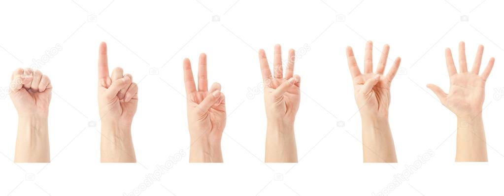Counting man hands