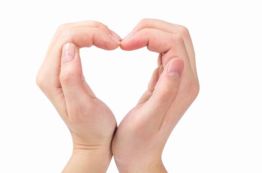 iki el bir kalp şeklindebir