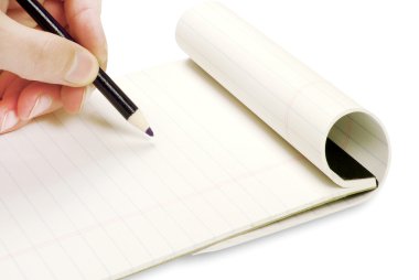 el yazma üstünde belgili tanımlık defter kalem