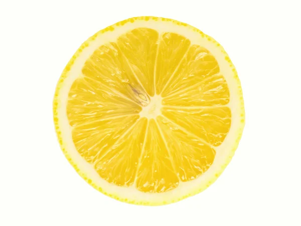 Шматочок свіжого лимона ізольовані — стокове фото