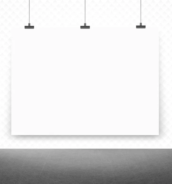 White poster on a wall — Stock Photo, Image