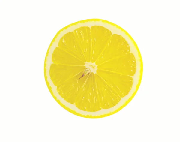 Кусок изолированного лимона — стоковое фото