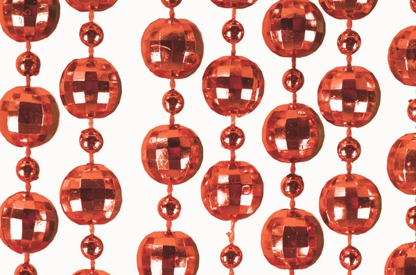 Brilliant celebratory beads of red color — Stock Photo, Image