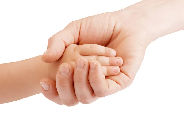 Mother holding child's hand — Stock Photo, Image