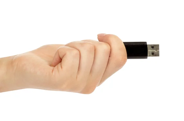 Hand with an USB flash — Stock Photo, Image