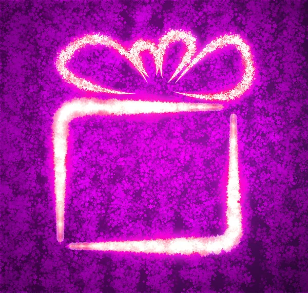 Gift box on pink background — Stock Photo, Image