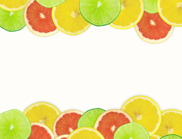 Citrus fruits on white — Stock Photo, Image