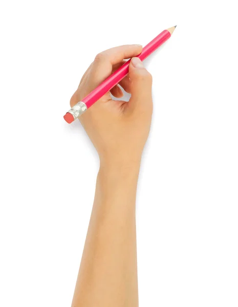 Insan eli kalem ile — Stok fotoğraf