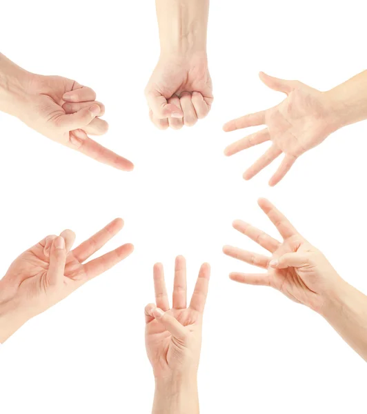 Hands forming the star shape — Stock Photo, Image