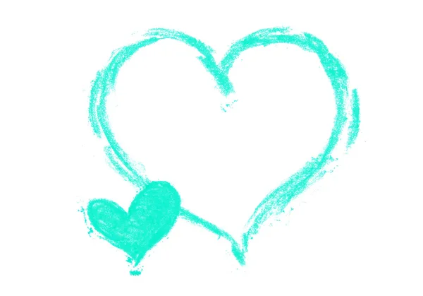 Blue Painted Heart — Stock Photo, Image