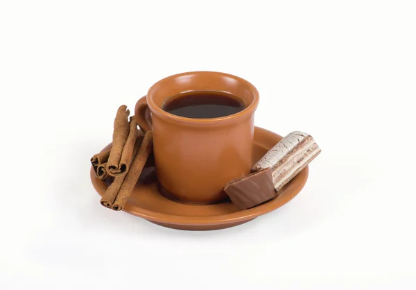 Espresso italiano con canela — Foto de Stock