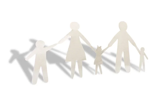 Paper family isolated — Stock Photo, Image