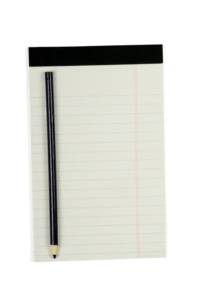 Notebook with pencil isolated — Stock Photo, Image